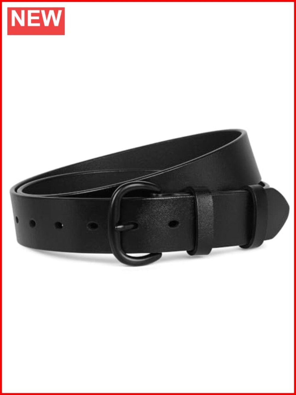 PU Leather Women's Belt with Metal Buckle for Jeans Pants Dresses